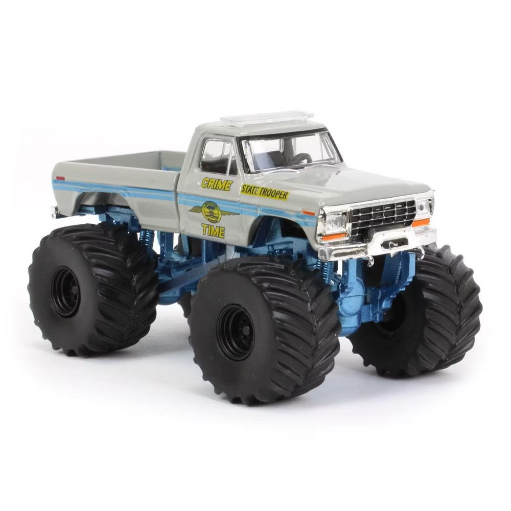 Greenlight Collectibles - 1979 Ford F-250 Crime Time State Trooper Monster Truck Kings of Crunch - 1/64 Scale
