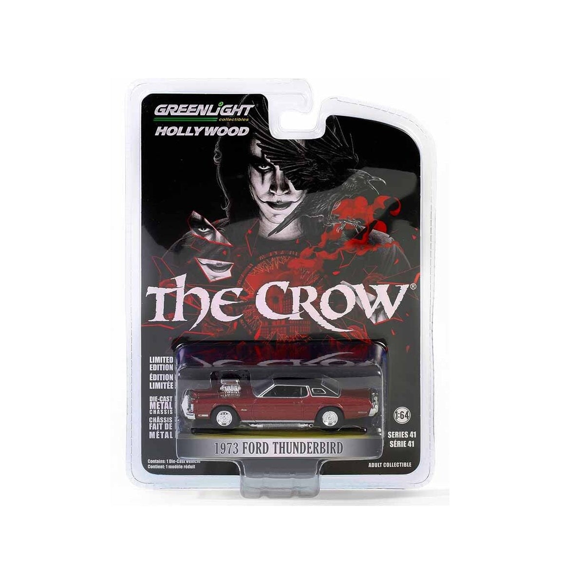 Greenlight Collectibles - 1973 Ford Thunderbird Supercharger The Crow (1994) Movie - Hollywood Series - Scale 1/64