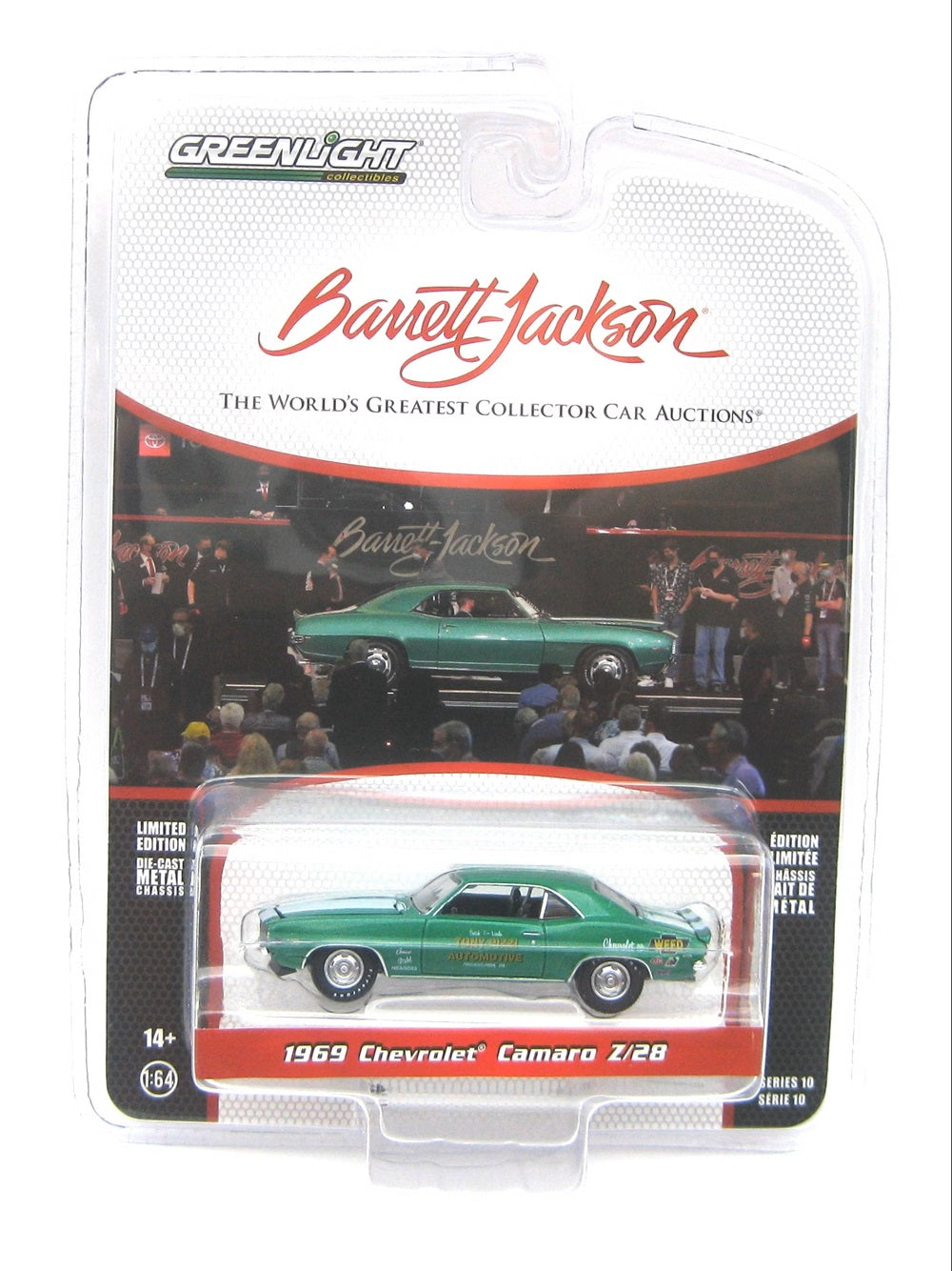 Greenlight - 1969 Chevrolet Camaro Z28 Rally Green (Lot #1309.1) - Series Barrett Jackson - Scala 1/64