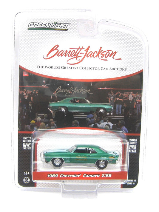 Greenlight - 1969 Chevrolet Camaro Z28 Rally Green (Lot #1309.1) - Series Barrett Jackson - Scala 1/64