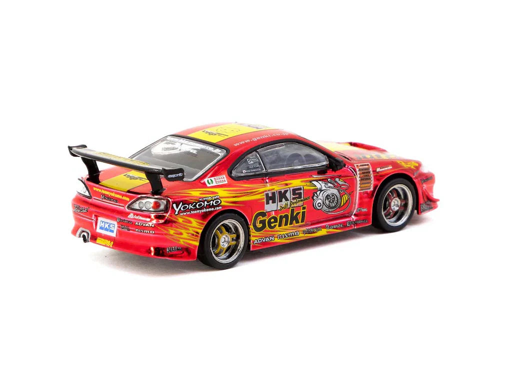 Tarmac Works - HKS Hiper Silvia RS-2 Chrome Red Special Edition - GLOBAL64 - Scale 1/64 T64G-023-HKSRC