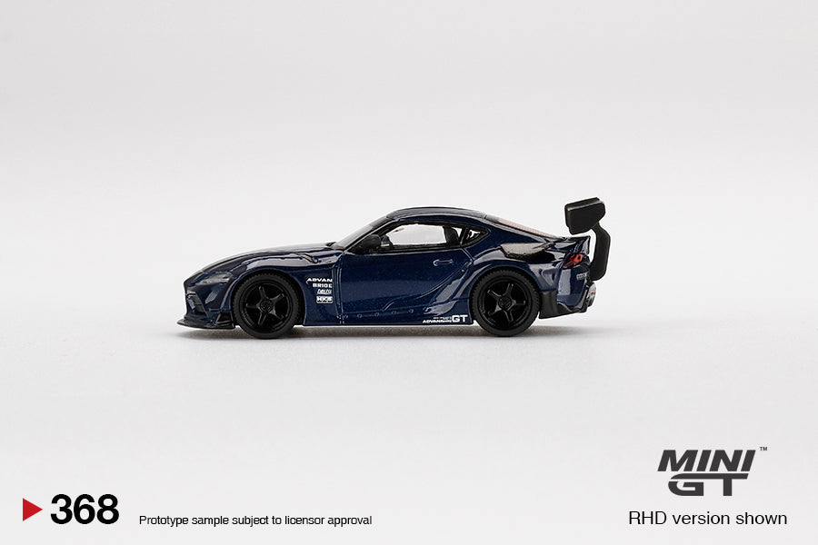 Mini GT - HKS Toyota GR Supra (A90) Downshift Blue - Scale 1/64 MGT00368-R