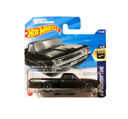 Hot Wheels - Chevy El Camino Matt Black - HW Screen Time 9/10 - Scale 1/64 Approximately
