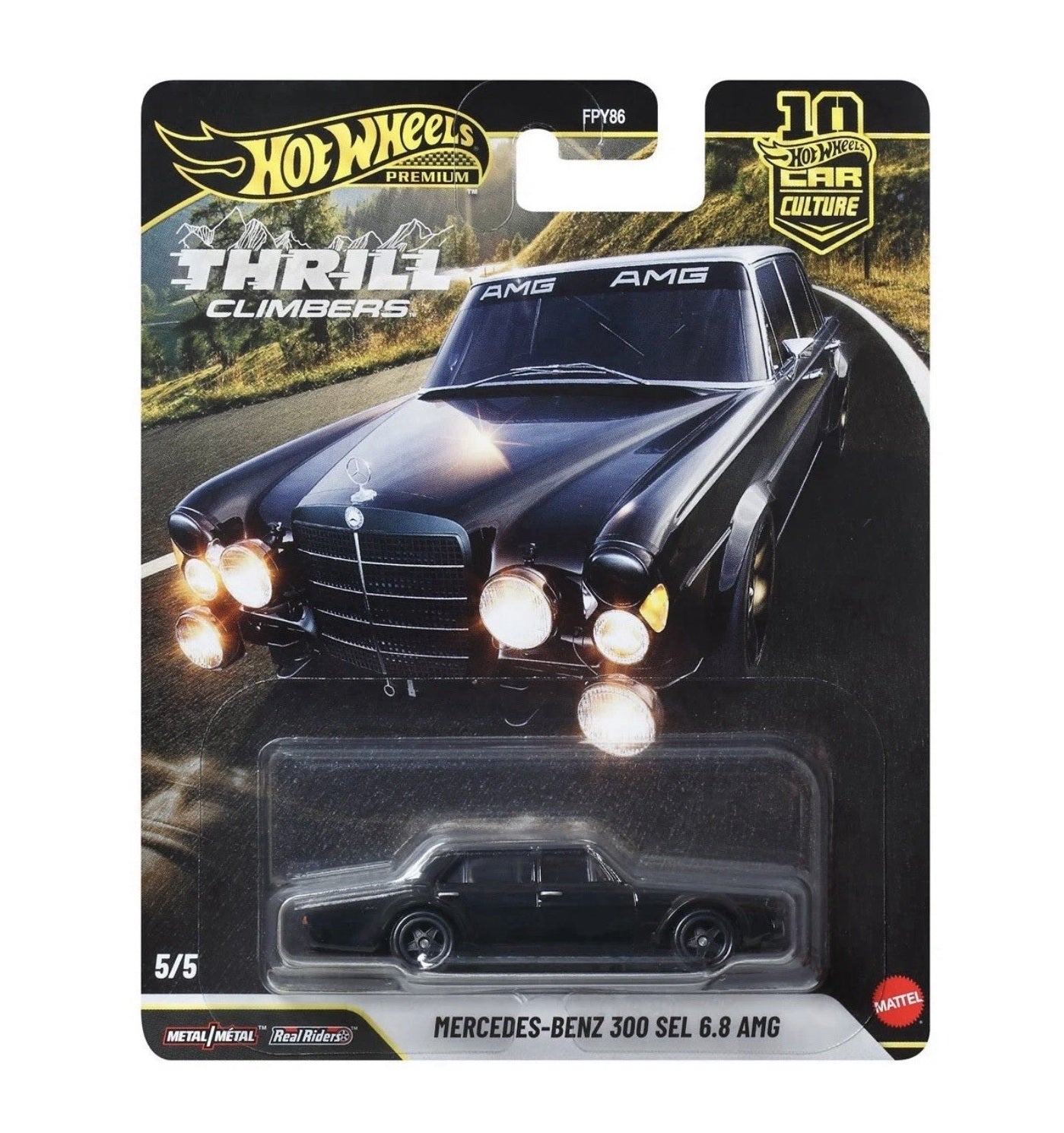 Hot Wheels Premium - Mercedes Benz 300 SEL 6.8 AMG Thrill ClimbeRS - Échelle 1/64