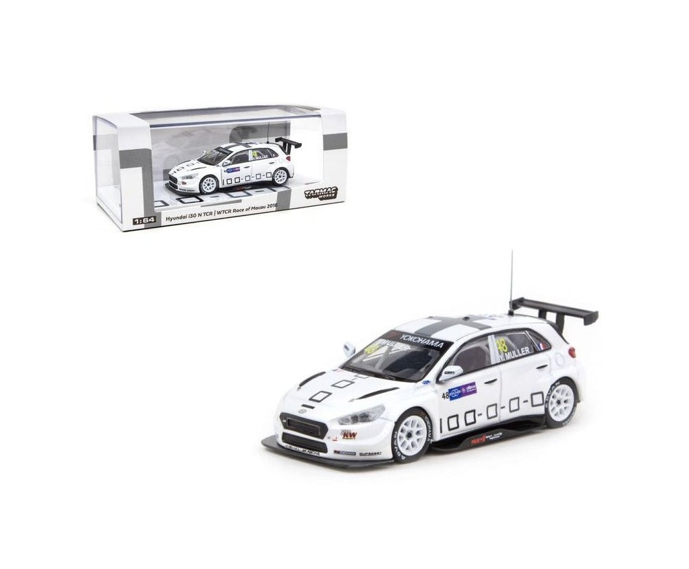 Tarmac Works - Hyundai i30N TCR - Wtcr Race of Macau 2018 - Yvan Muller - HOBBY64 - Scala 1/64 T64-031-18WTCR48