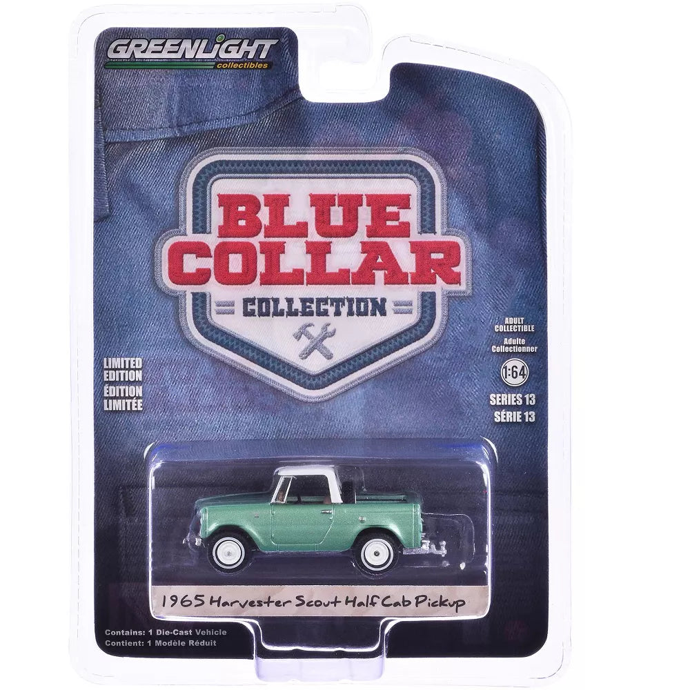 Greenlight - International Harvester Scout Half Cab 1965 - Greenlight - Scale 1/64 - Series Blue Collar