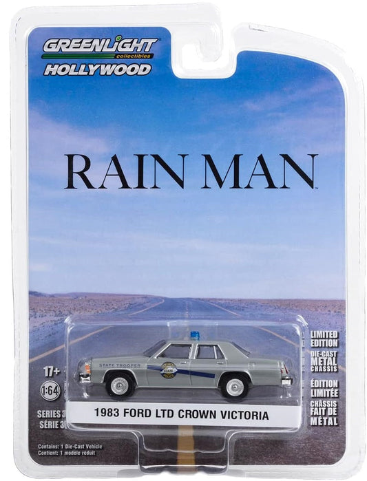 Greenlight - 1983 Ford LTD Crown Victoria Kentucky State Police Rain Man - 1/64 Scale Hollywood Series