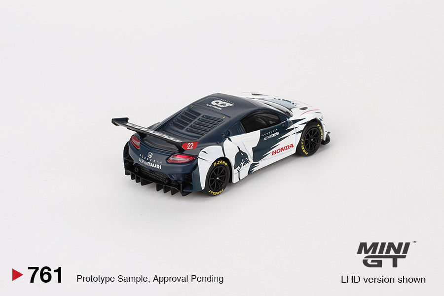 Mini GT - Honda NSX GT3 EVO AlphaTauri Yuki Tsunoda 2023 - Scale 1/64 MGT00761
