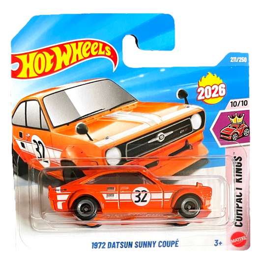 Hot Wheels - 1972 Datsun Sunny Coupe - Compact Kings 10/10 - Scala 1/64 Circa