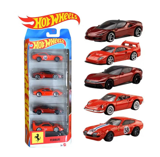 Hot Wheels - Ferrari Set 5 modelli - Scala 1/64 Circa