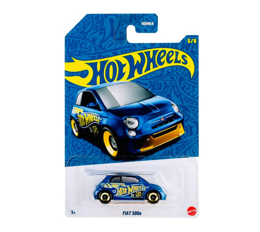 Hot Wheels - Fiat 500e 58th Anniversary Series - Long Card - 1/64 Scale Approx.