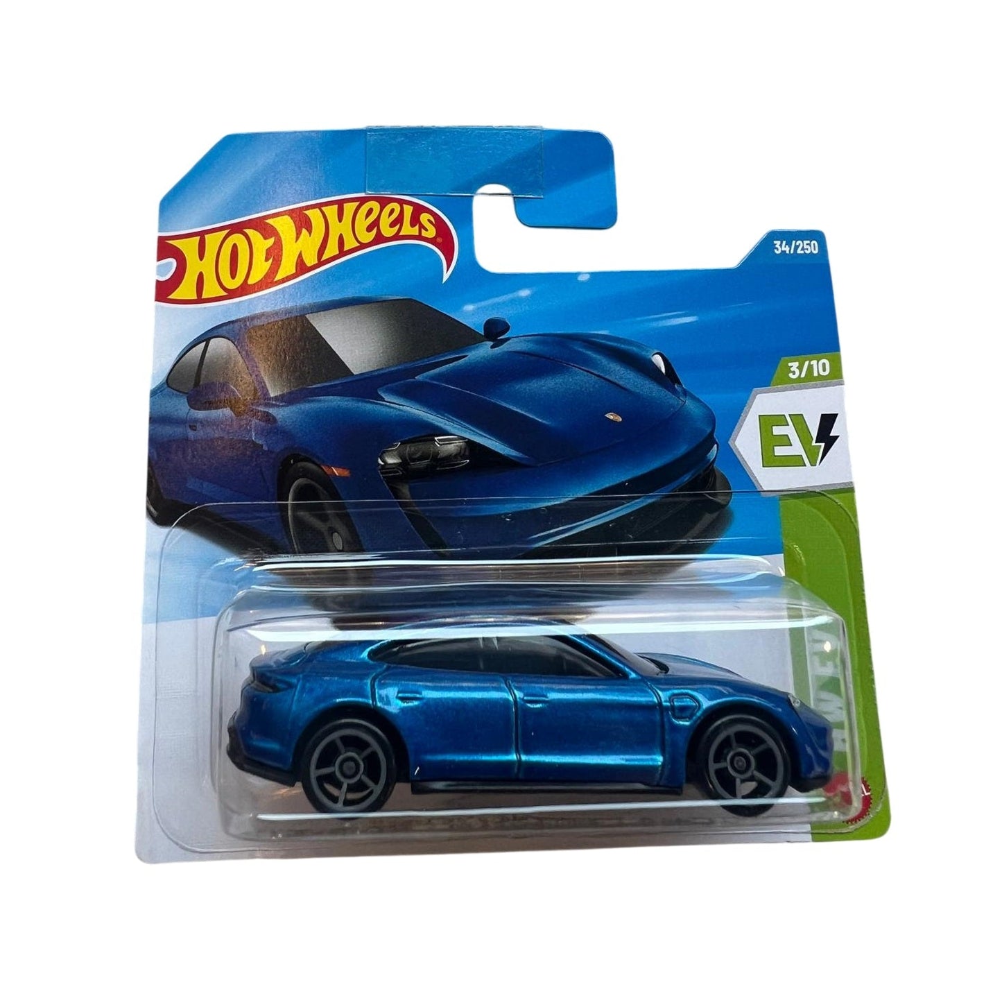 Hot Wheels - Porsche Taycan Turbo S Bleue - HW EV 3/10 - Échelle 1/64 Circa