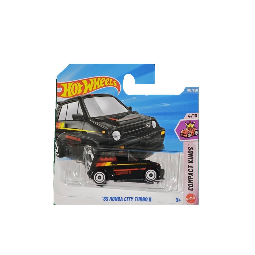 Hot Wheels - '85 Honda City Turbo II Black - HW Compact Kings 4/10 - 1/64 Scale Approx.