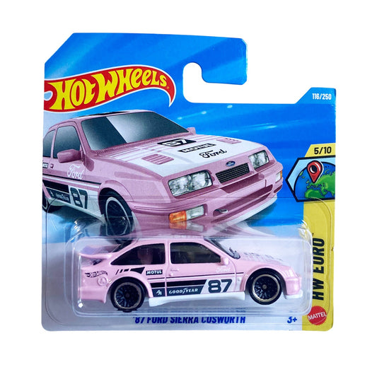 Hot Wheels - ‘87 Ford Sierra Cosworth pink - HW Euro 5/10 - Scala 1/64 Circa