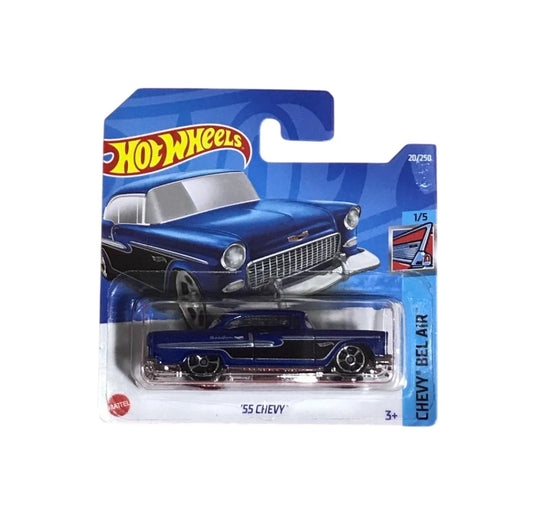 Hot Wheels - '55 Chevy Blue - HW Chevy Bel Air 1/5 - Échelle 1/64 Circa