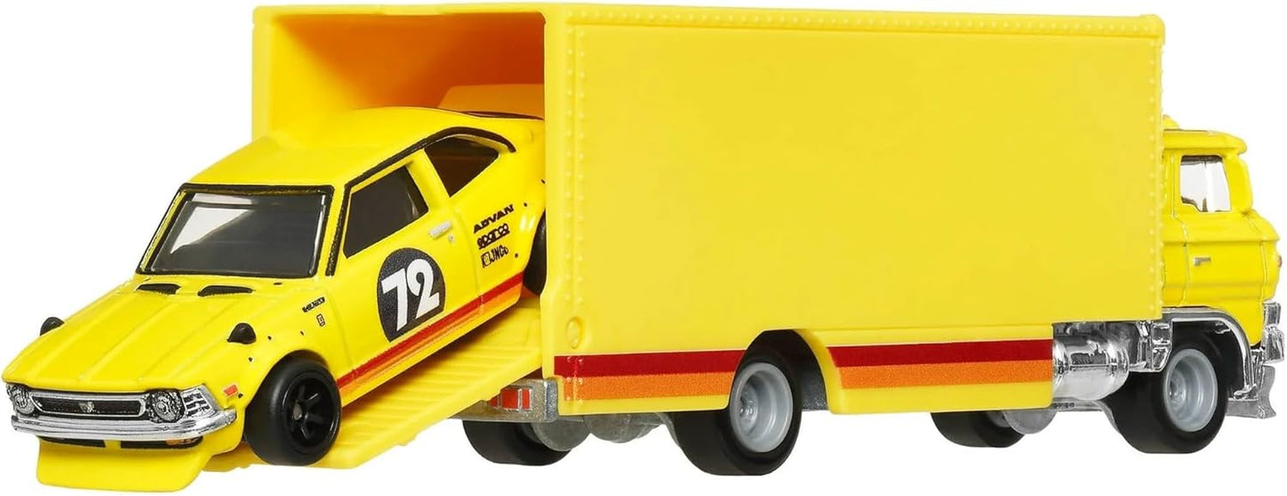 Hot Wheels Premium - 1972 Toyota Corolla Levin + Sakura Sprinter - Series Car Culture Team Transport - Scala 1/64