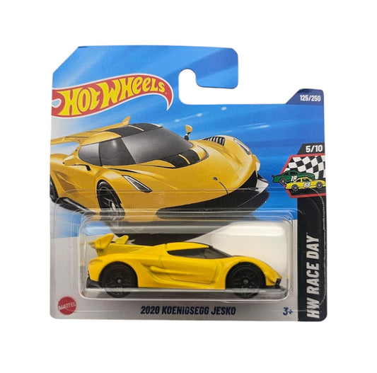 Hot Wheels - 2020 Koenigsegg Jesko Yellow - HW Race Day 5/10 - Scala 1/64 Circa