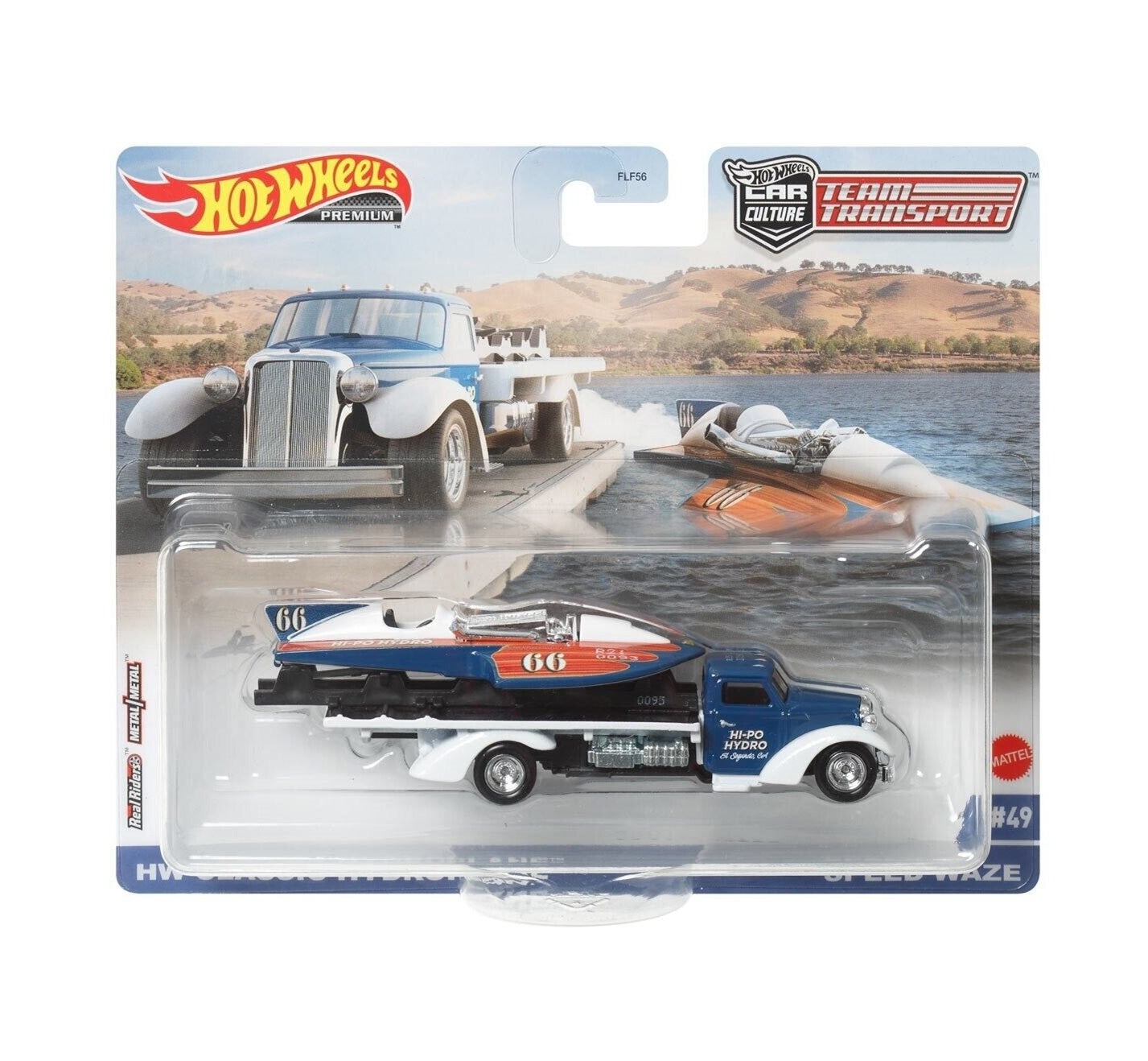 Hot Wheels Premium - HW Classic Hydroplane & Speed Waze - Series Car Culture Team Transport - Scala 1/64