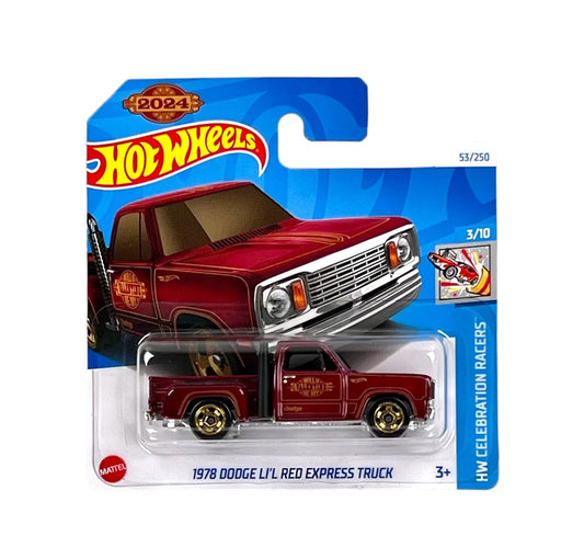 Hot Wheels - 1978 Dodge LI´L Red Express Truck - HW Celebration Racers 3/10 - Scale Approximately 1/64