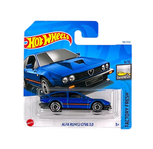 Hot Wheels - Alfa Romeo GTV6 3.0 Blue Met - HW Factory Fresh 8/10 - Scale 1/64 Approximately