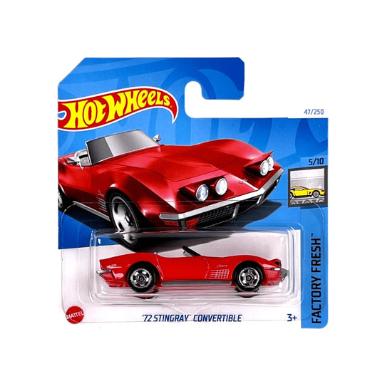 Hot Wheels - '72 Chevrolet Stingray Corvette Convertible - HW Factory Fresh 5/10 - Scale 1/64 Approximately