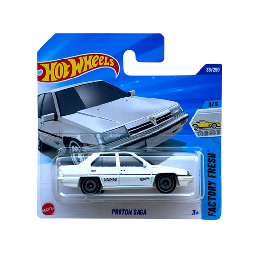 Hot Wheels - Proton Saga White - HW Factory Fresh 3/5 - Scale 1/64 Approx