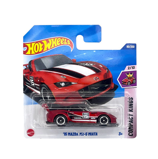 Hot Wheels - '15 Mazda MX-5 Miata Red - HW Compact Kings 2/10 - Scale 1/64 Approximately