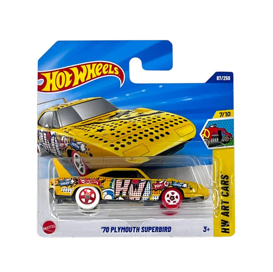 Hot Wheels - '70 Plymouth Superbird - HW Art Cars 7/10 - Scale 1/64 Approximately