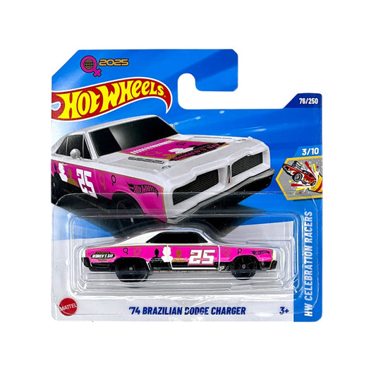 Hot Wheels - '74 Brazilian Dodge Charger - HW Celebration Racers 3/10 - Scale 1/64 Approximately
