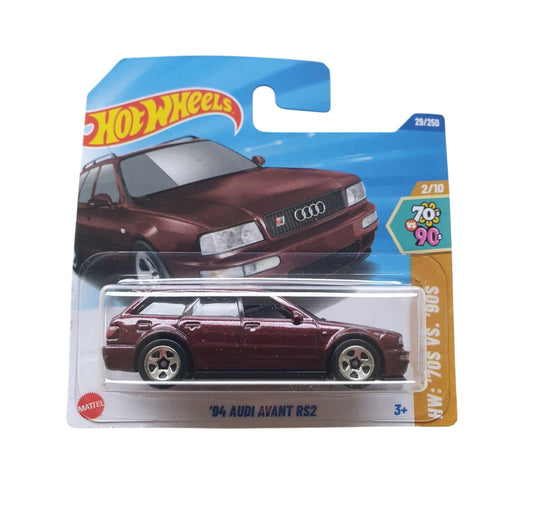 Hot Wheels - Audi Avant RS2 Burgundy Met - HW '70s Vs '90s 2/10 - Scale 1/64 Approximately