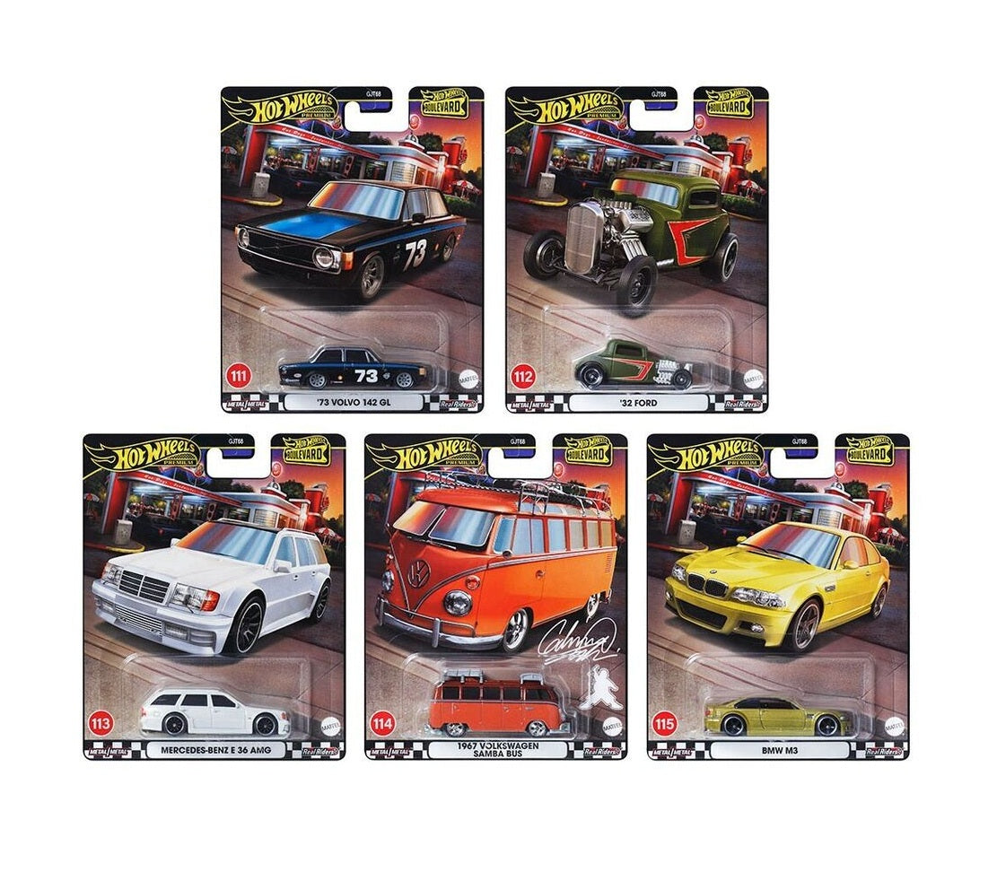 Hot Wheels Premium - Boulevard 2024 Z Assortment Set of 5 Cars GJT68-979Z - Scale 1/64