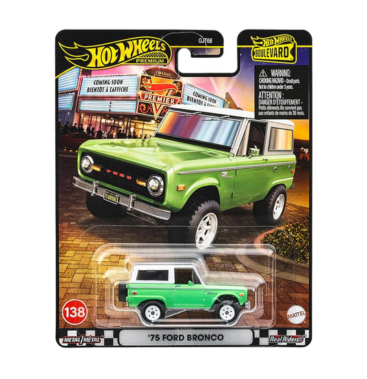 Hot Wheels Premium - Ford Bronco '75 n° 138 - Série Boulevard - Échelle 1/64
