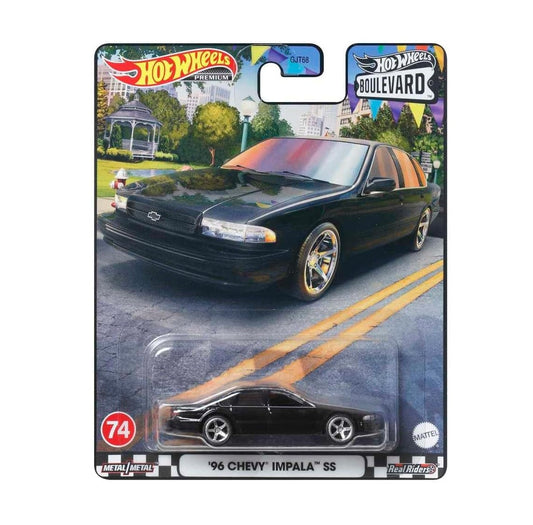 Hot Wheels Premium - '96 Chevy Impala SS Black #74 - Series Boulevard - Scala 1/64
