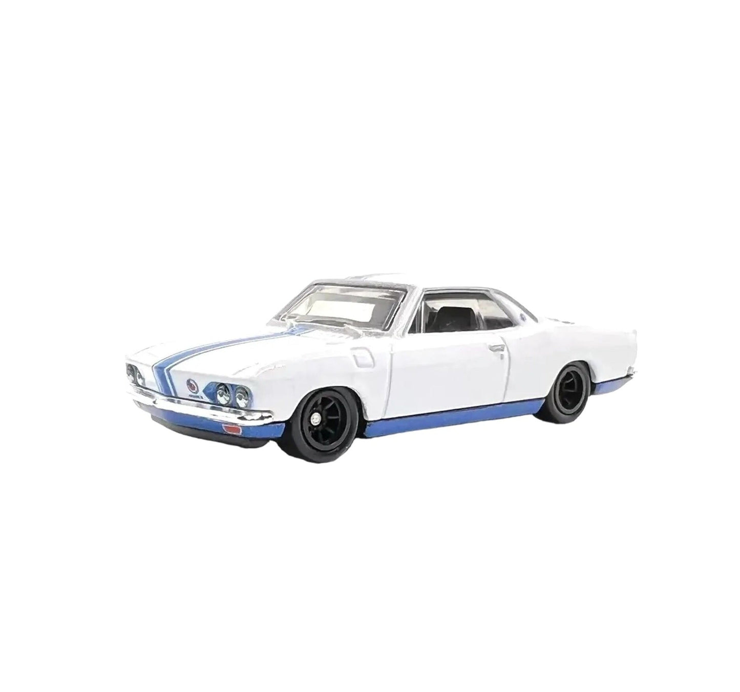 Hot Wheels Premium - '66 Chevrolet Corvair Yenko Stinger White with Blue Stripes Jay Leno's Garage - Series Car Culture - Scala 1/64