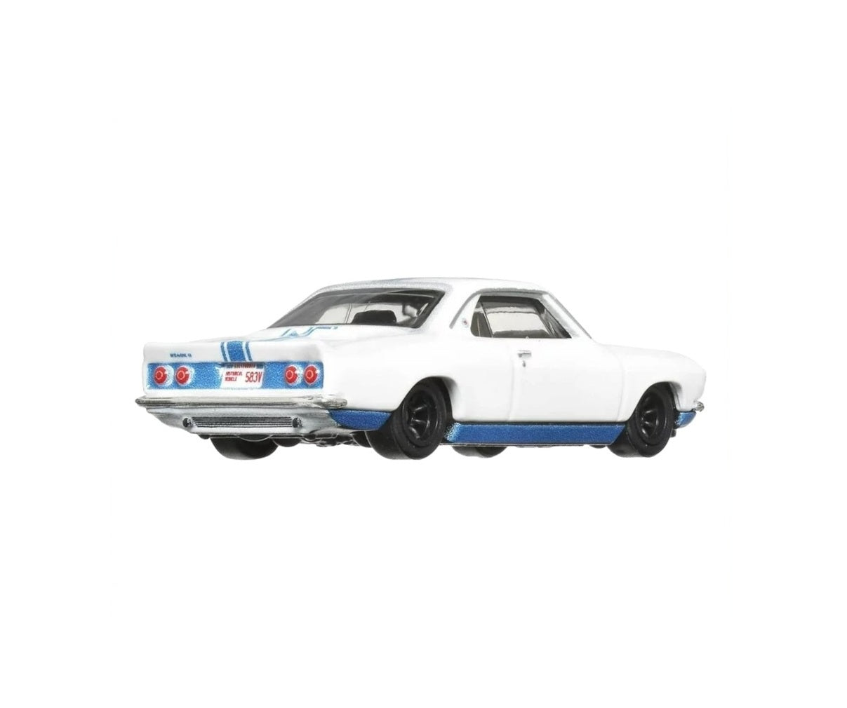 Hot Wheels Premium - '66 Chevrolet Corvair Yenko Stinger White with Blue Stripes Jay Leno's Garage - Series Car Culture - Scala 1/64