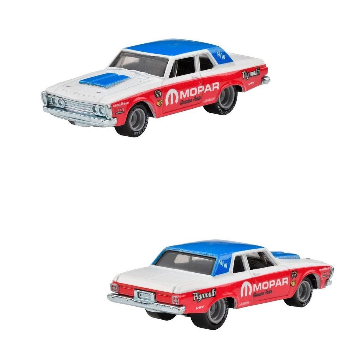 Hot Wheels Premium - 2-Pack '63 Plymouth Belvedere 426 Wedge &amp; '65 Dodge Coronet - Scale 1/64