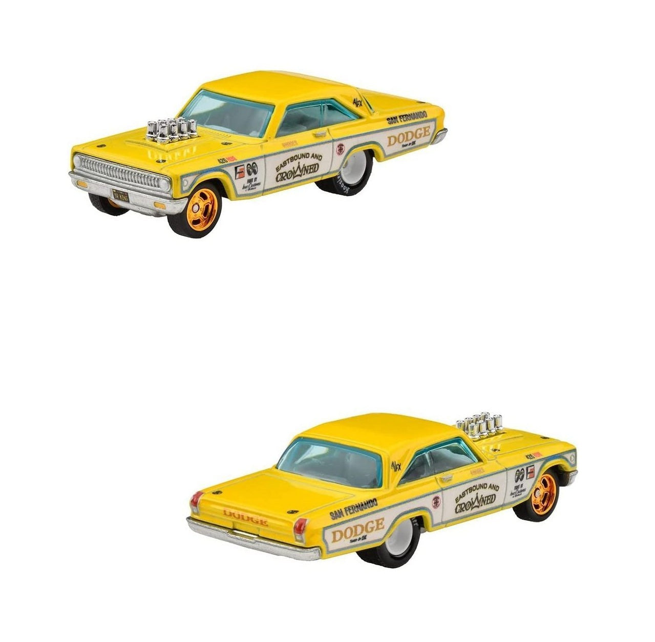 Hot Wheels Premium - 2-Pack '63 Plymouth Belvedere 426 Wedge &amp; '65 Dodge Coronet - Scale 1/64