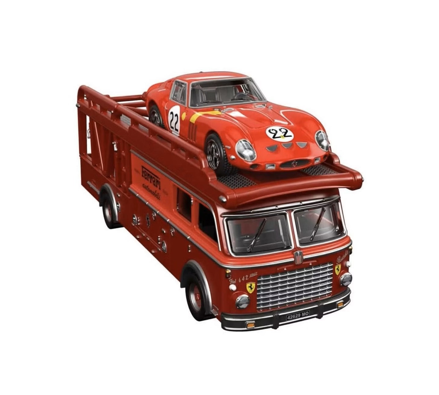 Hot Wheels Premium - Ferrari 250 GTO + Fiat 642 RN2 Bartoletti Transporter - Series Car Culture Team Transport - Hot Wheels Premium - Scale 1/64