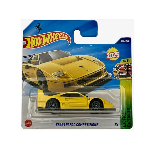 Hot Wheels - Ferrari F40 Competizione Yellow - HW Exotics 4/5 - Scale Approx. 1/64