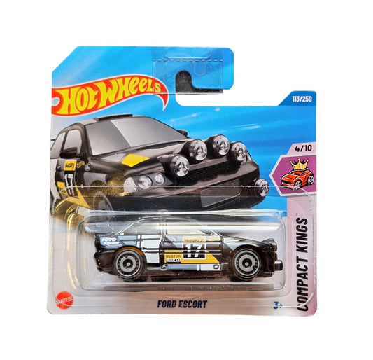 Hot Wheels - Ford Escort Black - HW Compact Kings 4/10 - Scale 1/64 Approximately
