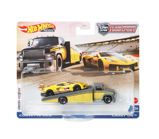 Hot Wheels Premium - Corvette C8.R & Carry On - Series Car Culture Team Transport - Scala 1/64