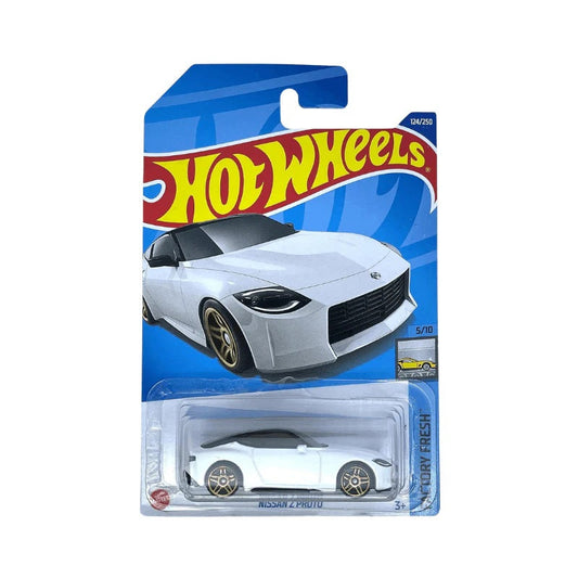 Hot Wheels - Nissan Proto White - HW Factory Fresh 5/10 - Scale 1/64 Approx
