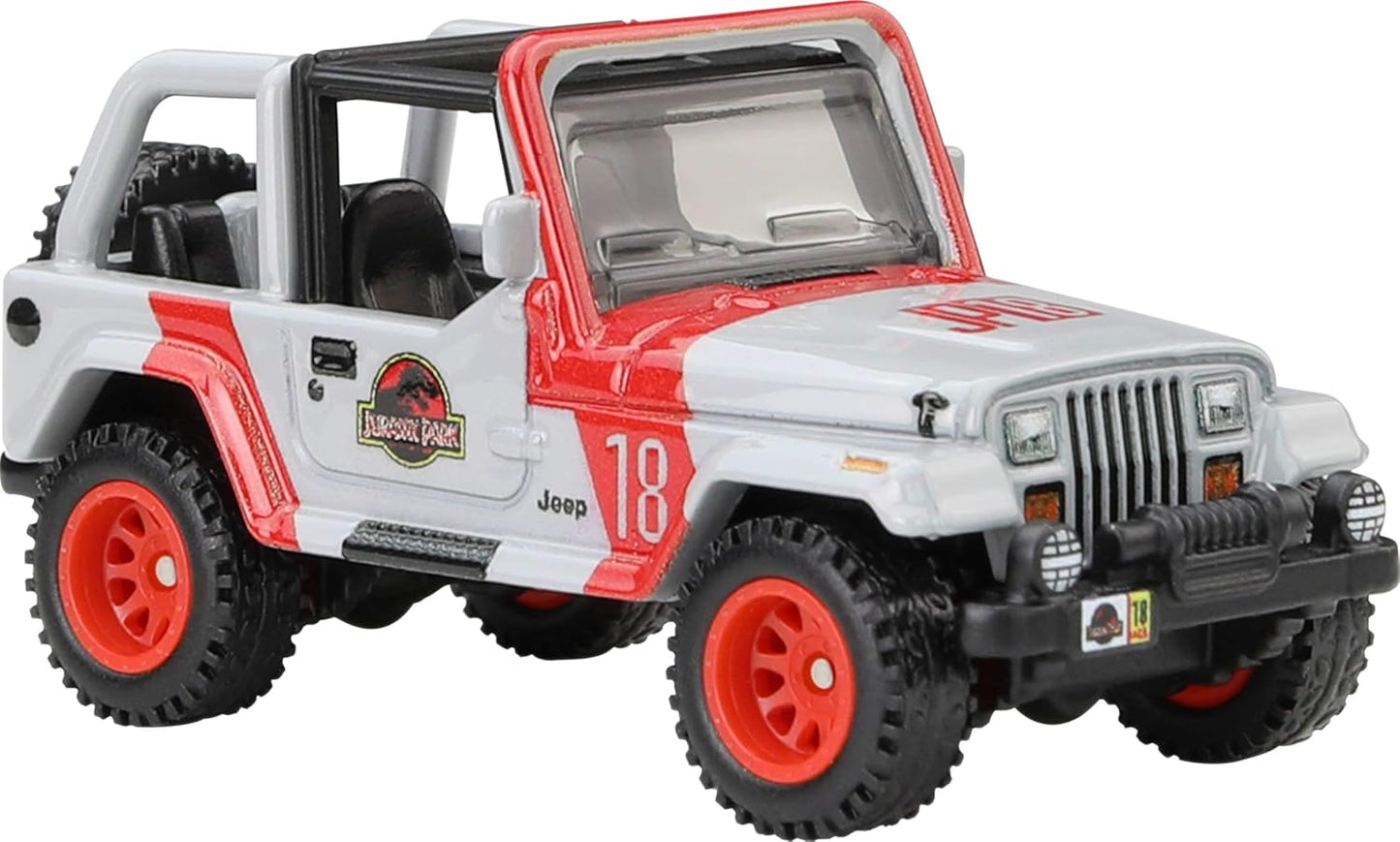 Hot Wheels Premium - '92 Jeep Wrangler Sahara Jurassic Park - Series POP Culture - Scale 1/64 Approximately