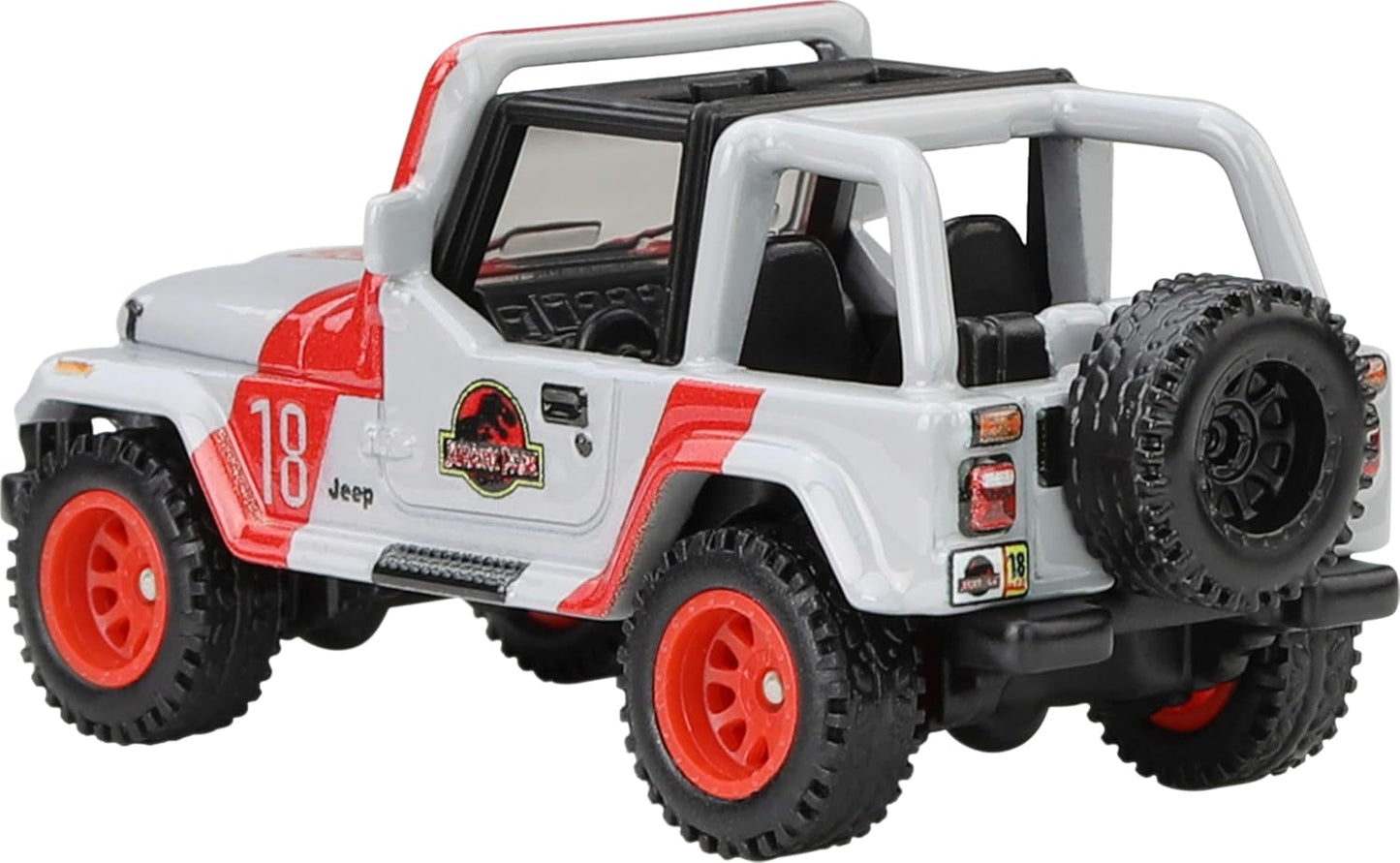 Hot Wheels Premium - '92 Jeep Wrangler Sahara Jurassic Park - Series POP Culture - Scale 1/64 Approximately