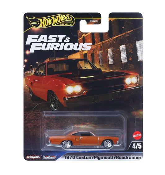 Hot Wheels Premium - 1970 Custom Plymouth Roadrunner Fast & Furious - Scala 1/64