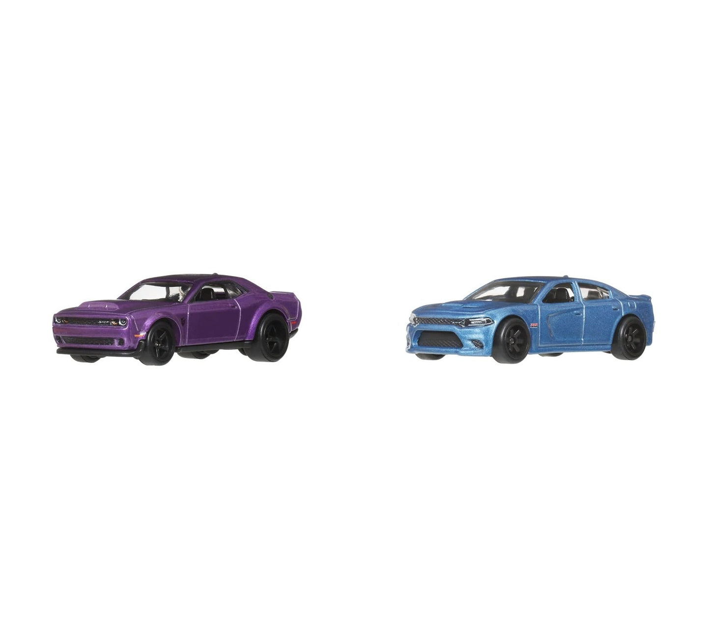 Hot Wheels Premium - 2-Pack 2018 Dodge Challenger SRT Demon - 2015 Dodge Charger SRT - Scala 1/64
