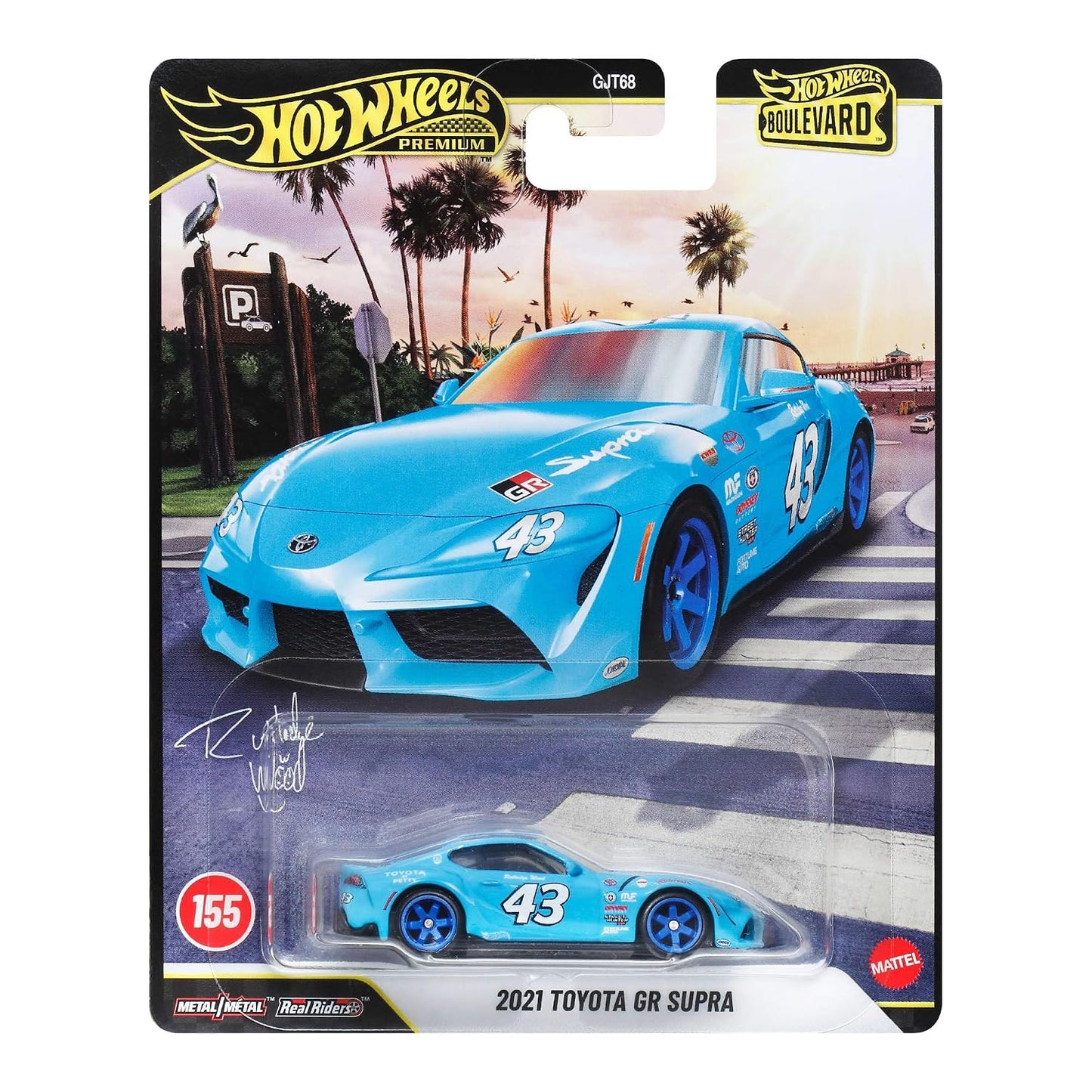 Hot Wheels Premium - 2021 Toyota GR Supra #155 Boulevard Series - 1/64 Scale
