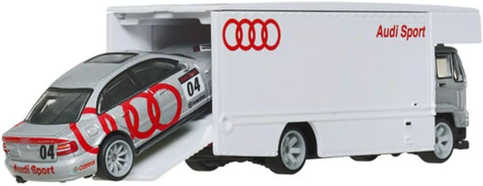 Hot Wheels Premium - Audi S4 Quattro + Fleet Flyer - Series Car Culture Team Transport - 1/64 Scale