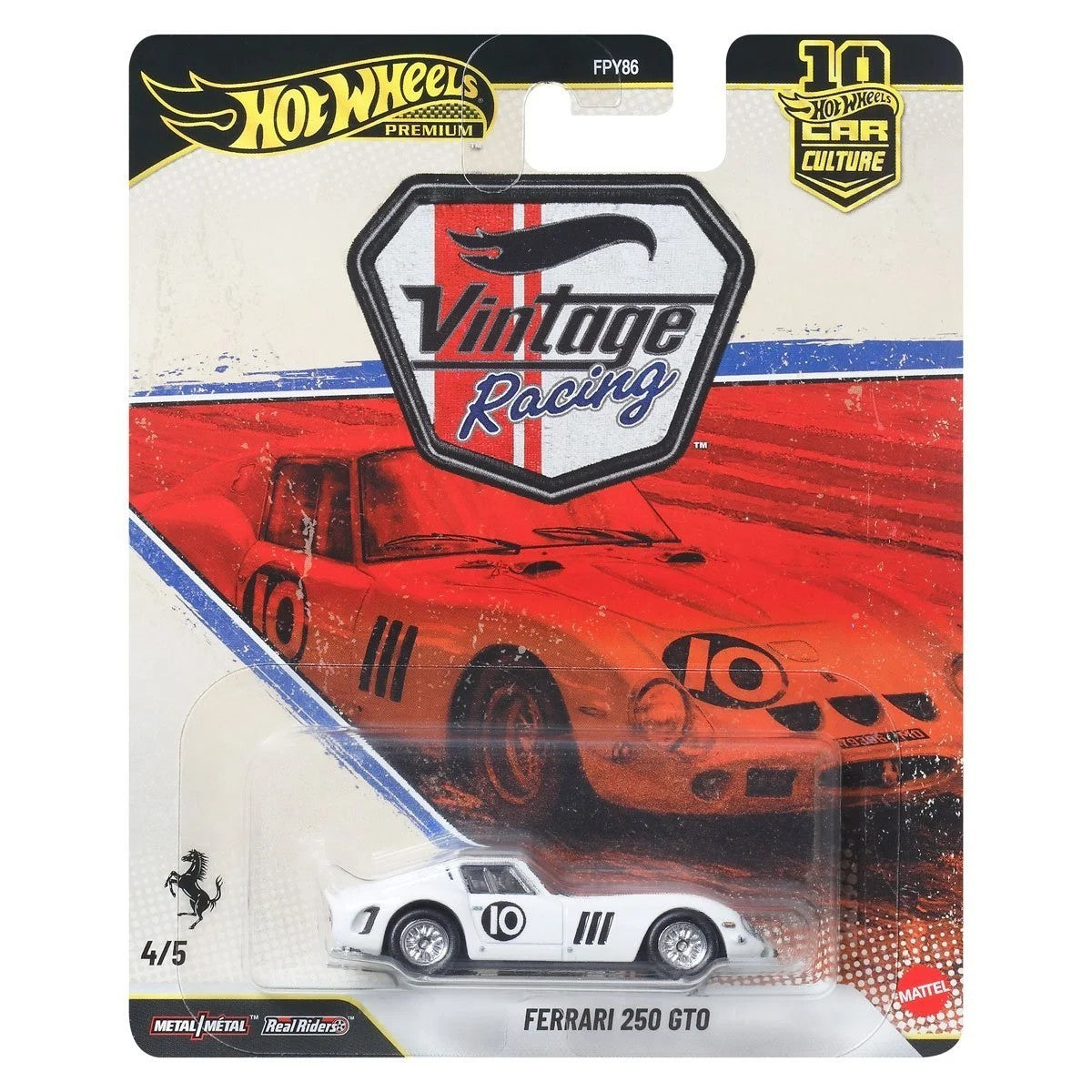 Hot Wheels Premium - Ferrari 250 GTO Vintage Racing Series - 1/64 Scale