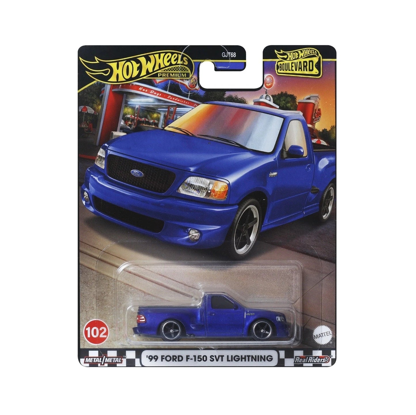 Hot Wheels Premium - Ford F-150 SVT Lightning Blue - Series Boulevard - Scale 1/64